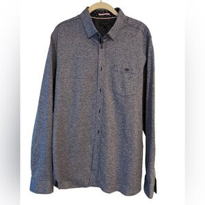 Ted Baker Shirt Mens 5 Large Blue‎ Button Up Long Sleeve chambray Casual Cotton